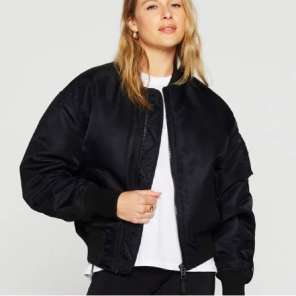 Women's Black Bomber Jacket